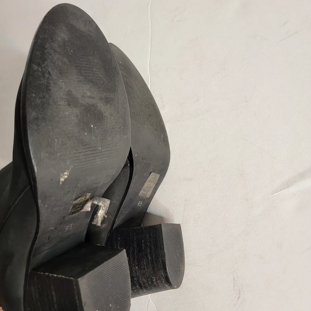 Blondo Nivada Waterproof Booties Sz 9.5 Leather Black Side Zip